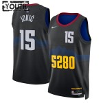 Maillot NBA Denver Nuggets Nikola Jokic Nike 2023-24 City Edition Noir Swingman - Enfant